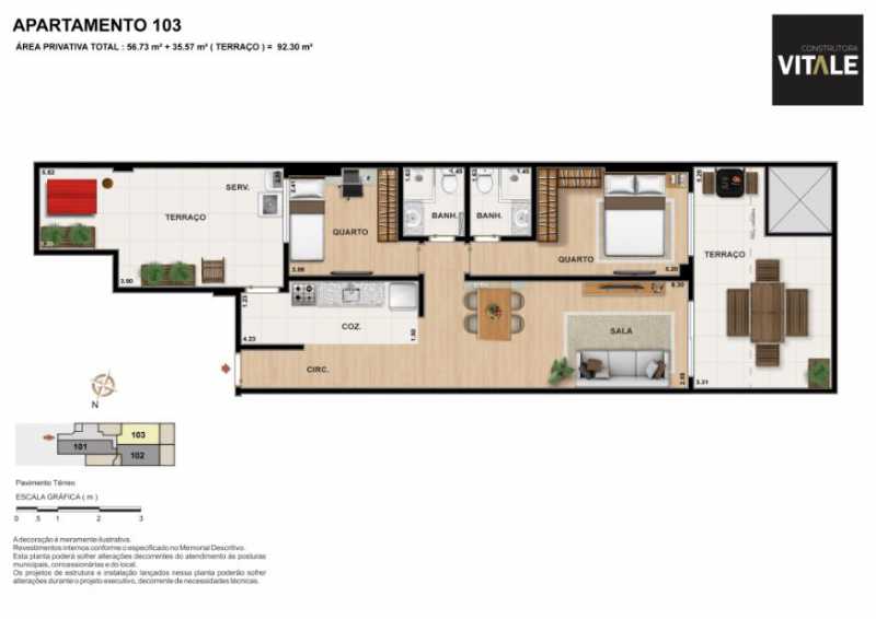 Conheça Planta 103 do imóvel - Apartamento Engenho Novo, Rio de Janeiro, RJ À Venda, 1 Quarto, 36m² - LAAP10419 - 10 Planta 103 - Apartamento Engenho Novo, Rio de Janeiro, RJ À Venda, 1 Quarto, 36m² - LAAP10419 - 10