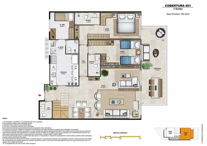 Conheça Planta cobertura 601 3s do empreendimento - Fachada - Harmonie - 69 - 18 Planta cobertura 601 3s - Fachada - Harmonie - 69 - 18