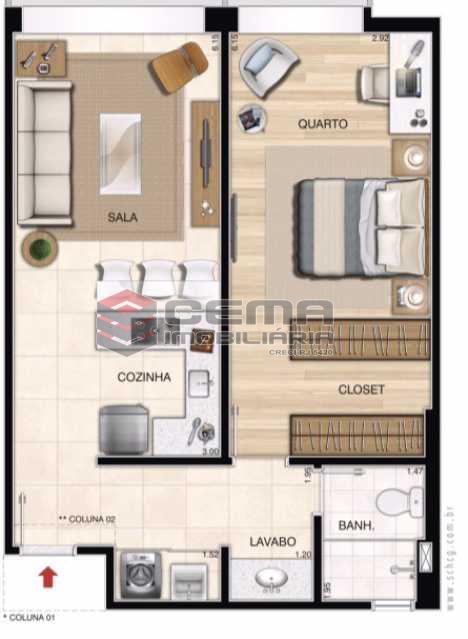 Conheça planta.JPG do imóvel - Apartamento 1 quarto à venda Centro RJ - R$ 350.000 - LAAP11087 - 7 planta.JPG - Apartamento 1 quarto à venda Centro RJ - R$ 350.000 - LAAP11087 - 7