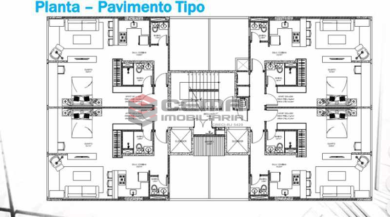 Conheça planta 3 do imóvel - Apartamento 1 quarto à venda Centro RJ - R$ 350.000 - LAAP11087 - 9 planta 3 - Apartamento 1 quarto à venda Centro RJ - R$ 350.000 - LAAP11087 - 9