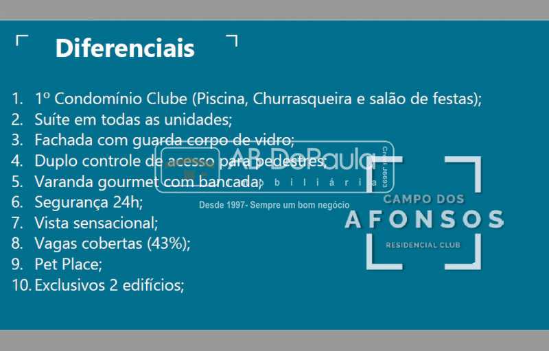 Conheça Diferenciais do imóvel - Condomínio Campo dos Afonsos Residencial Club - ABAP20405 - 19 Diferenciais - Condomínio Campo dos Afonsos Residencial Club - ABAP20405 - 19