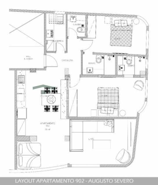 fotos-1. - GLÓRIA - Desocupado, 75 m², 2 quartos sendo 2 suítes, quartos com vista livre - ABAP20468 - 14