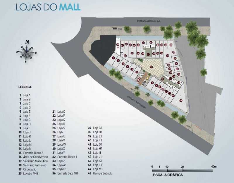 Conheça Planta do empreendimento - Fachada - Live offices - Business & Mall - 135 - 11 Planta - Fachada - Live offices - Business & Mall - 135 - 11