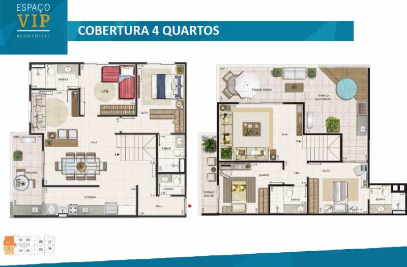 Conheça plantas 1 do empreendimento - Fachada - Espaço Vip Residencial - 1002 - 22 plantas 1 - Fachada - Espaço Vip Residencial - 1002 - 22