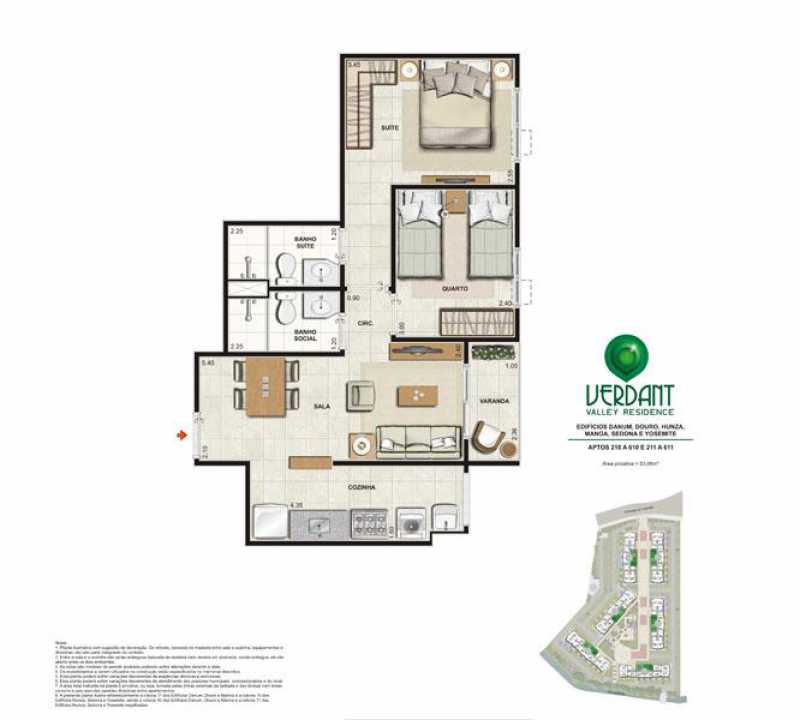 Conheça PLANTA 2 QUARTOS 53 M do empreendimento - Fachada - Grand Club Verdant - 964 - 24 PLANTA 2 QUARTOS 53 M - Fachada - Grand Club Verdant - 964 - 24