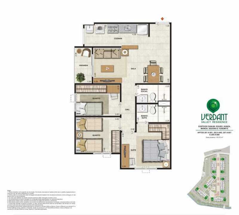 Conheça PLANTA 3 QUARTOS 63 M do empreendimento - Fachada - Grand Club Verdant - 964 - 25 PLANTA 3 QUARTOS 63 M - Fachada - Grand Club Verdant - 964 - 25
