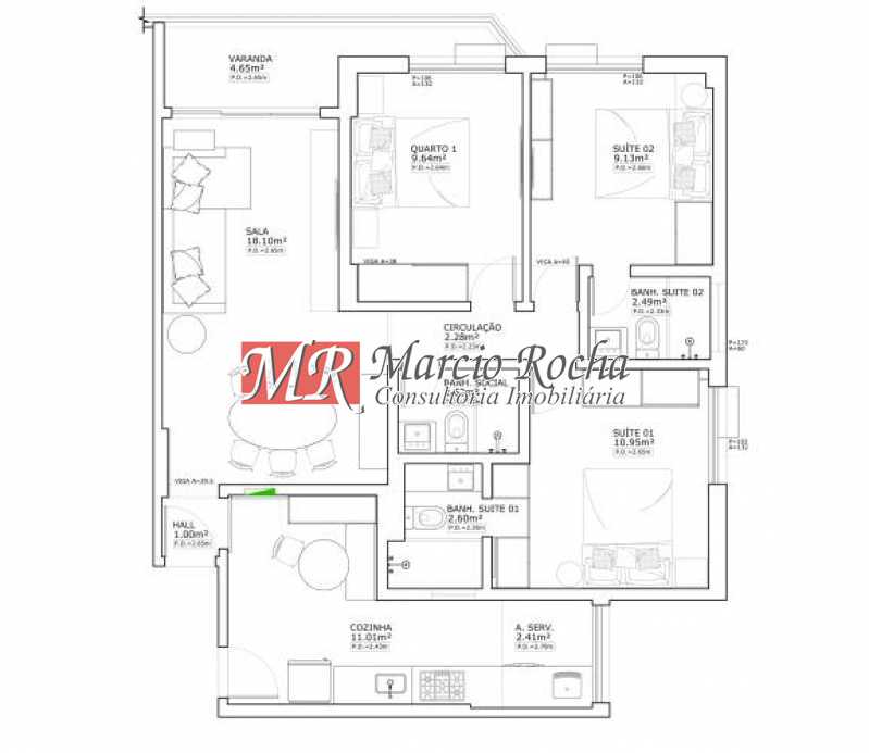 Conheça fotos-7 do imóvel - Tijuca metrô, AP vazio, 85 m²,3 quartos 2suítes,2vagas - VLAP30131 - 7 fotos-7 - Tijuca metrô, AP vazio, 85 m²,3 quartos 2suítes,2vagas - VLAP30131 - 7