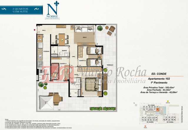 Conheça b3_ap102 do imóvel - Nobre Norte Clube Residencial apto de 2 e 3 quartos com suíte varanda 1vg e lazer consultem-nos tabela de preços entrega 2017 - VLAP20015 - 18 b3_ap102 - Nobre Norte Clube Residencial apto de 2 e 3 quartos com suíte varanda 1vg e lazer consultem-nos tabela de preços entrega 2017 - VLAP20015 - 18