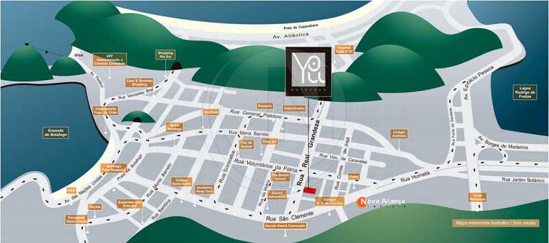 Mapa - You Botafogo - Cobertura à venda Rua Real Grandeza,Botafogo, Rio de Janeiro - R$ 2.459.400 - NBCO30054 - 17