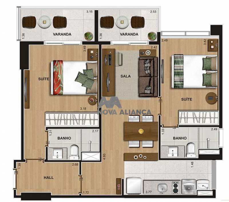 Conheça planta 1 do imóvel - Apartamento à venda Estrada dos Bandeirantes,Curicica, Rio de Janeiro - R$ 330.000 - NIAP20860 - 26 planta 1 - Apartamento à venda Estrada dos Bandeirantes,Curicica, Rio de Janeiro - R$ 330.000 - NIAP20860 - 26