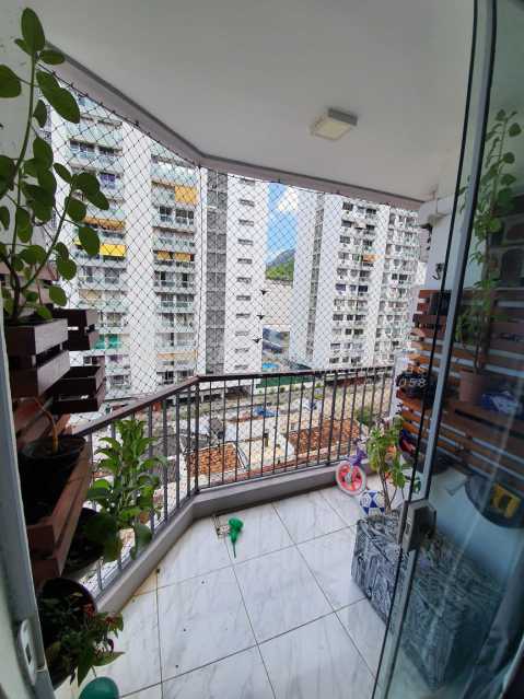 VARANDA  DA SALA - Apartamento com 2 quartos no Rio Comprido. Rua Conselheiro Barros - JCAP20585 - 1