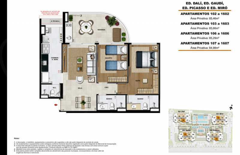 PLANTA - Apartamento 2 quartos à venda Barra da Tijuca, Rio de Janeiro - R$ 756.200 - PEAP20462 - 9