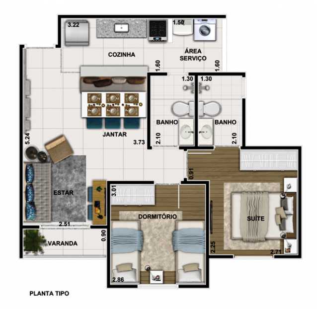 Conheça Planta do imóvel - Apartamento Para Alugar - Itatiba - SP - Loteamento Santo Antônio - FCAP20647 - 18 Planta - Apartamento Para Alugar - Itatiba - SP - Loteamento Santo Antônio - FCAP20647 - 18
