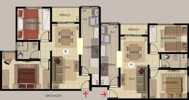 Conheça PLANTA do imóvel - Apartamento 2 Quartos À Venda Itatiba,SP - R$ 170.000 - FCAP20672 - 11 PLANTA - Apartamento 2 Quartos À Venda Itatiba,SP - R$ 170.000 - FCAP20672 - 11