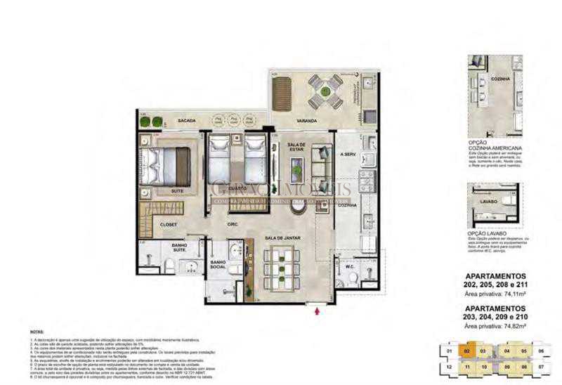 Conheça 11 Planta 2 quartos do imóvel - Apartamento À Venda - Recreio dos Bandeirantes - Rio de Janeiro - RJ - GIAP20524 - 12 11 Planta 2 quartos - Apartamento À Venda - Recreio dos Bandeirantes - Rio de Janeiro - RJ - GIAP20524 - 12