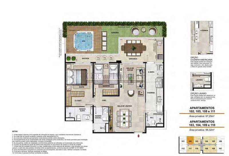 Conheça 13 Planta Gardem 2 quartos do imóvel - Apartamento À Venda - Recreio dos Bandeirantes - Rio de Janeiro - RJ - GIAP20524 - 14 13 Planta Gardem 2 quartos - Apartamento À Venda - Recreio dos Bandeirantes - Rio de Janeiro - RJ - GIAP20524 - 14
