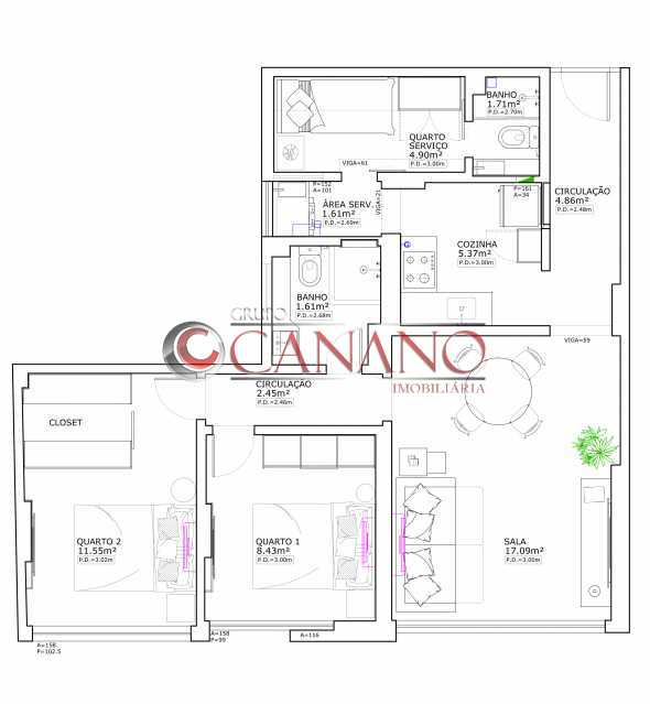 Conheça 7ccad2e5fc36c425-PLANTA 1 do imóvel - Apartamento 2 quartos à venda Copacabana, Rio de Janeiro - R$ 849.000 - BJAP20846 - 11 7ccad2e5fc36c425-PLANTA 1 - Apartamento 2 quartos à venda Copacabana, Rio de Janeiro - R$ 849.000 - BJAP20846 - 11