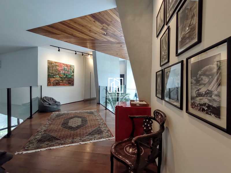 Mezanino - Casa a venda em condomínio fechado no Itanhangá, uma obra de arte projetada por renomado arquiteto. - GHCN50039 - 21