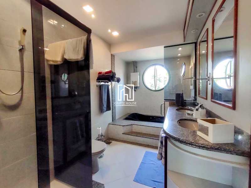 Banheiro social - Casa em Condomínio 5 quartos para venda e aluguel Rio de Janeiro,RJ - R$ 4.500.000 - GHCN50164 - 19