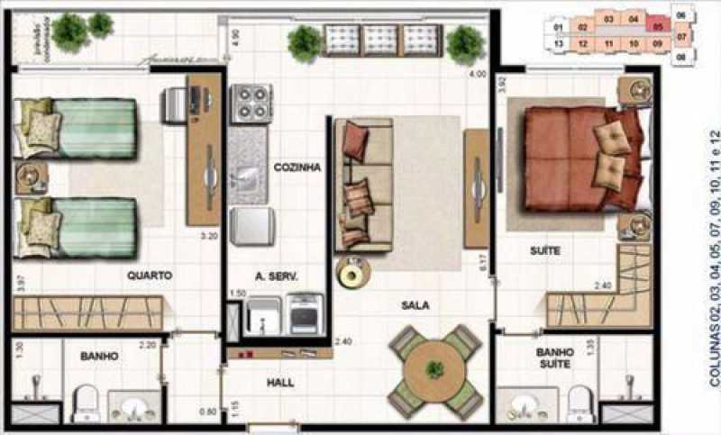 Apartamento à venda com 2 quartos, 71m² - Foto 3