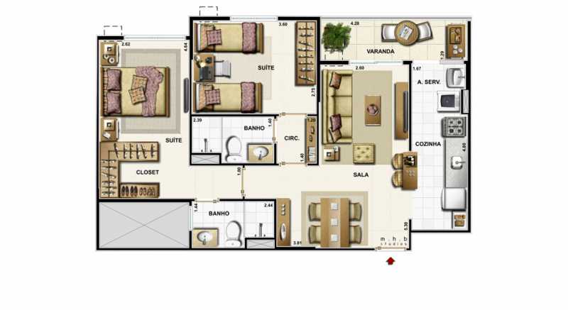 Apartamento à venda com 2 quartos, 64m² - Foto 11