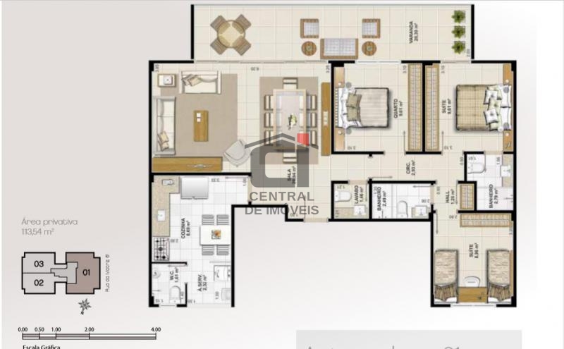 Apartamento à venda com 3 quartos, 113m² - Foto 30