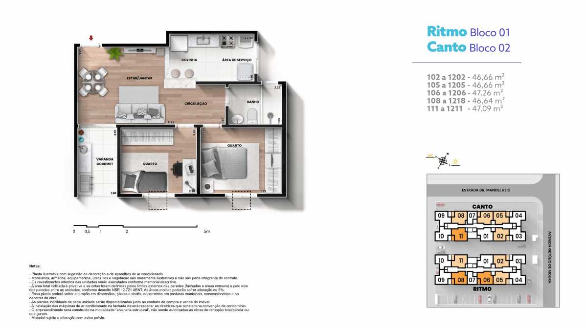 Apartamento à venda com 2 quartos, 48m² - Foto 4