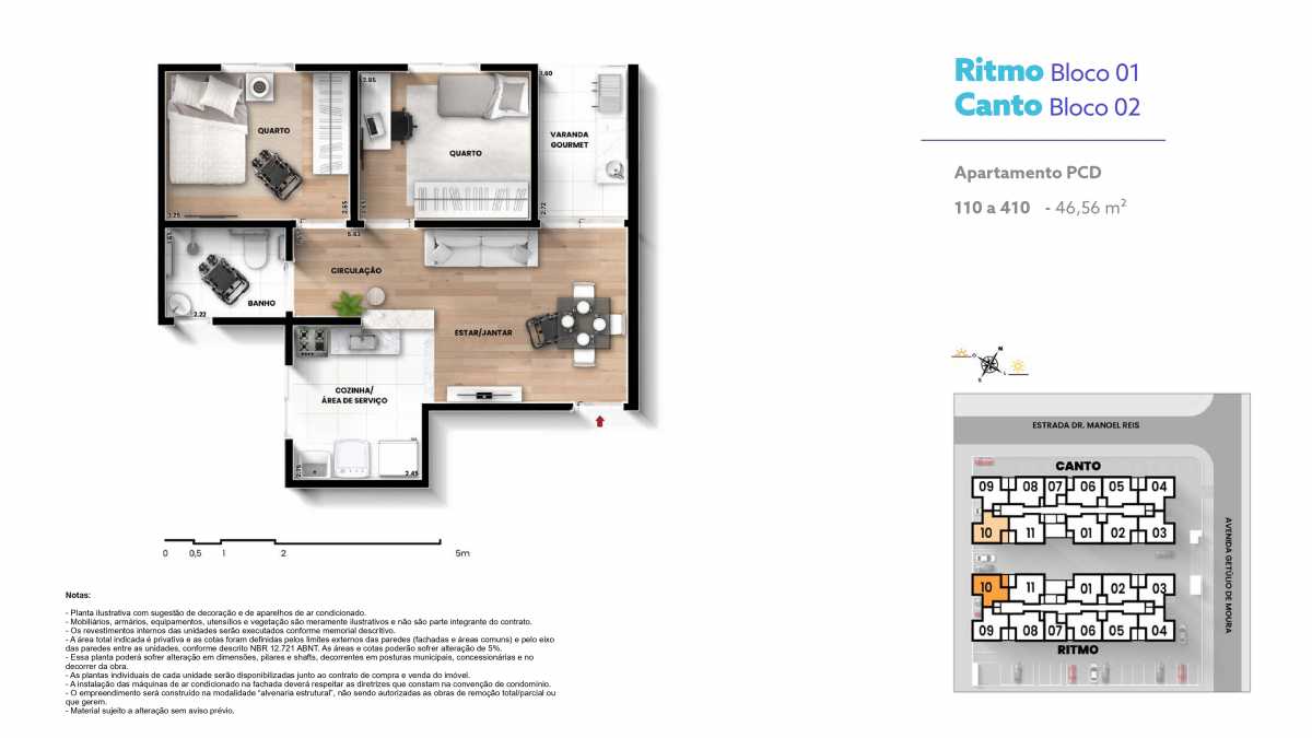 Apartamento à venda com 2 quartos, 48m² - Foto 6