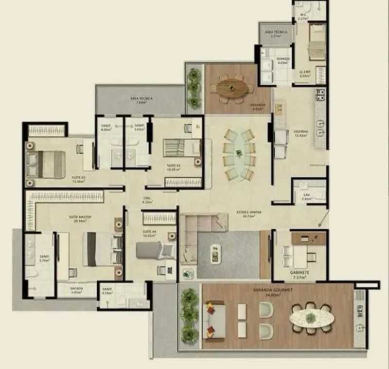 Apartamento à venda com 4 quartos, 210m² - Foto 17