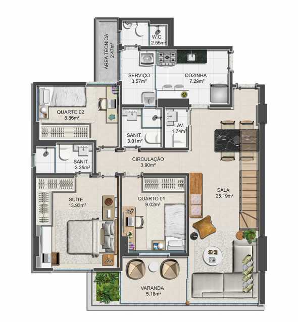 Apartamento à venda com 3 quartos, 90m² - Foto 17