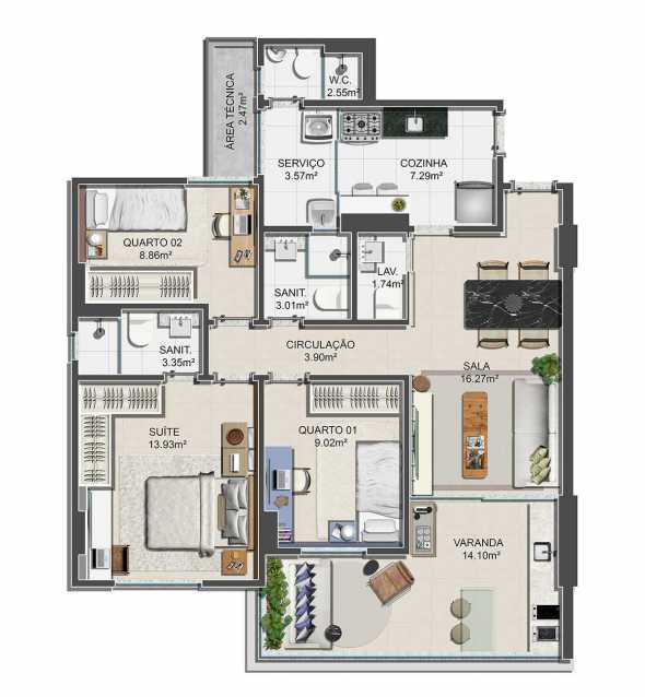 Apartamento à venda com 3 quartos, 90m² - Foto 22