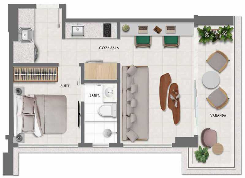 Apartamento à venda com 1 quarto, 36m² - Foto 21