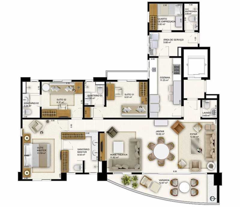 Apartamento, 3 quartos, 143 m² - Foto 21