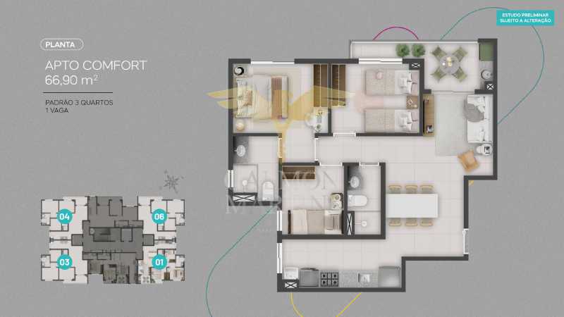 Apartamento, 3 quartos, 66 m² - Foto 7