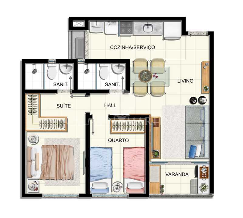 Apartamento à venda com 2 quartos, 53m² - Foto 5