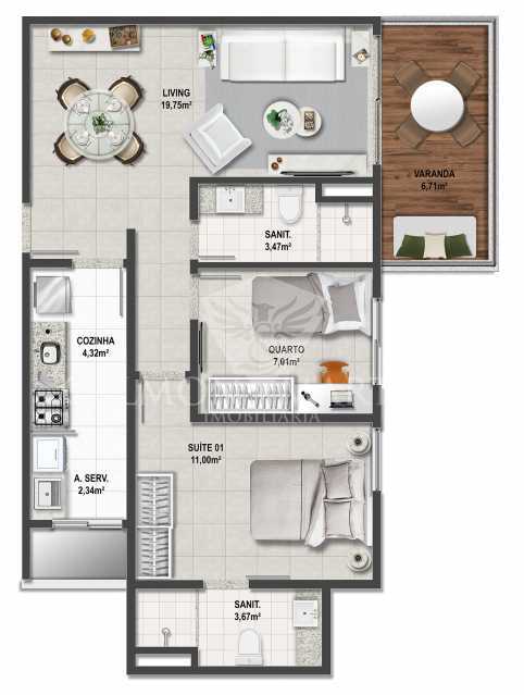 Apartamento à venda com 1 quarto, 50m² - Foto 2