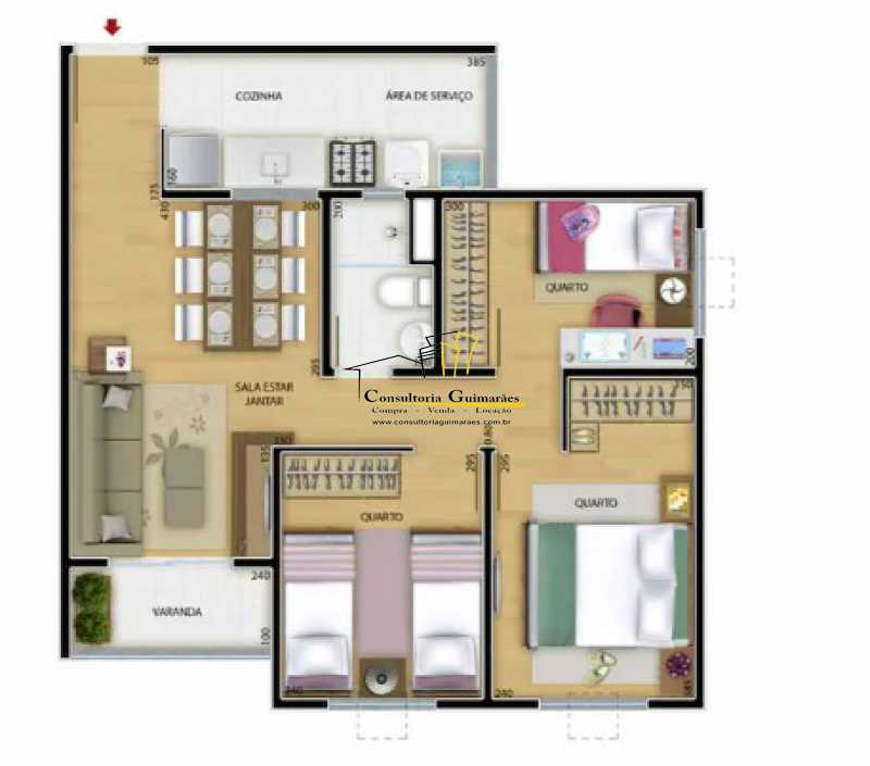 Apartamento à venda com 3 quartos, 53m² - Foto 8