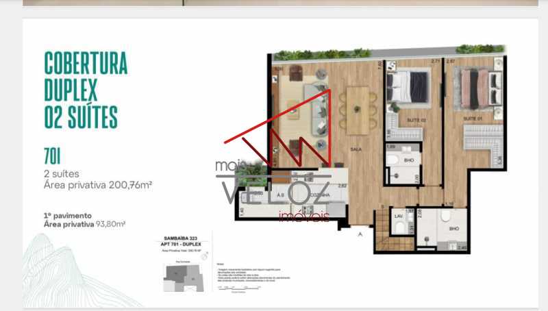 Cobertura à venda com 2 quartos, 200m² - Foto 2