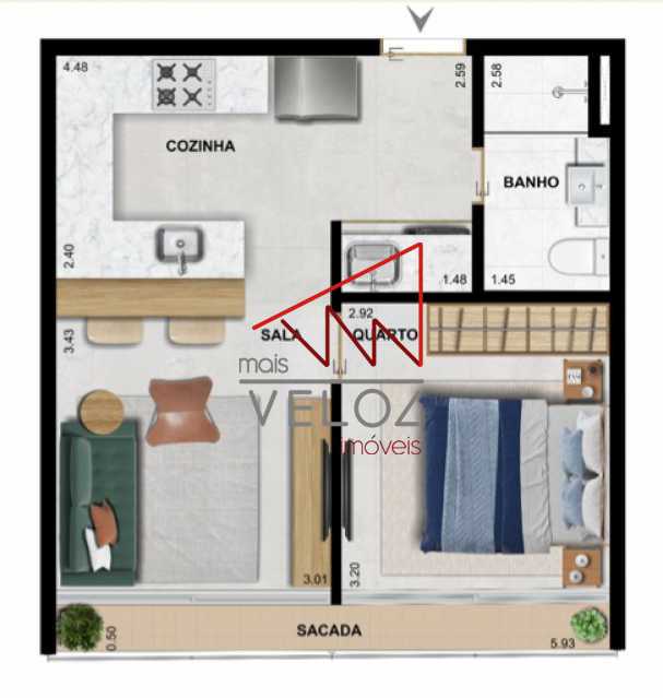 Apartamento à venda com 1 quarto, 37m² - Foto 5