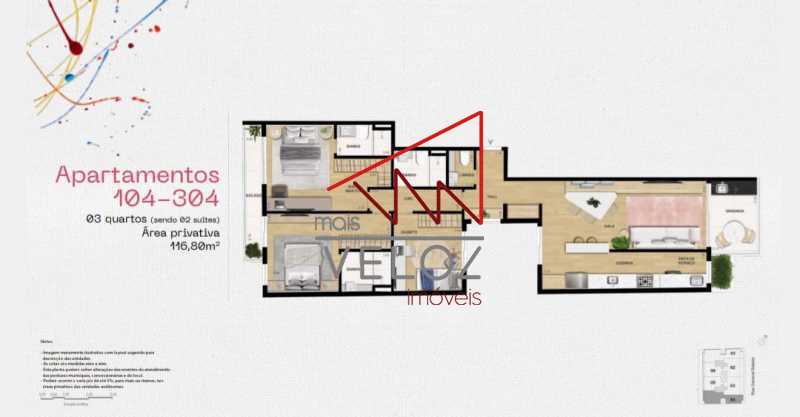 Apartamento à venda com 3 quartos, 116m² - Foto 2