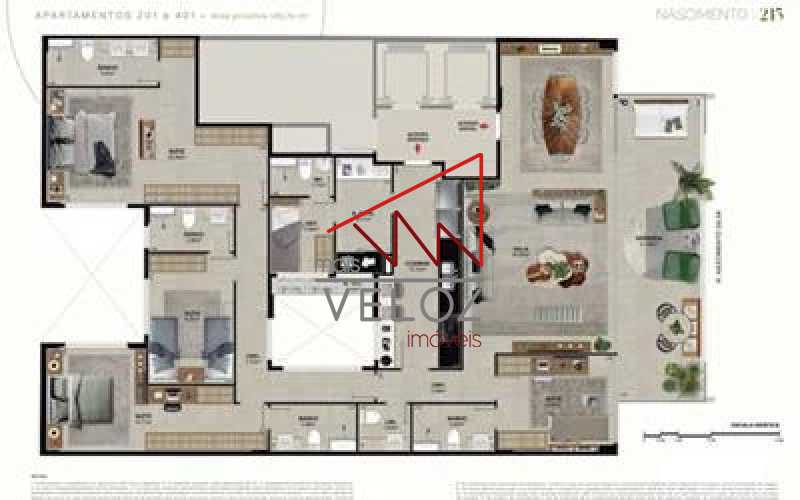 Apartamento à venda com 4 quartos, 185m² - Foto 3