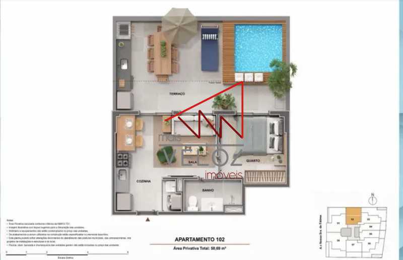 Apartamento, 1 quarto, 34 m² - Foto 6