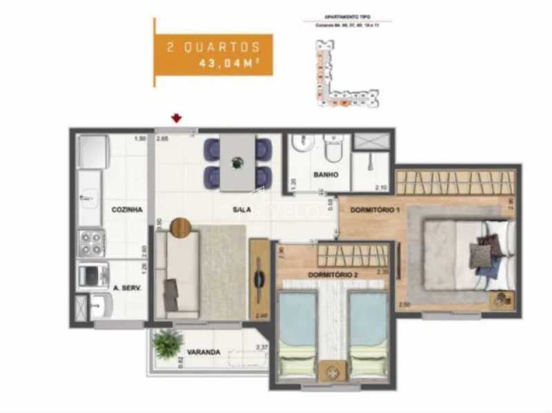 Apartamento à venda com 2 quartos, 43m² - Foto 7