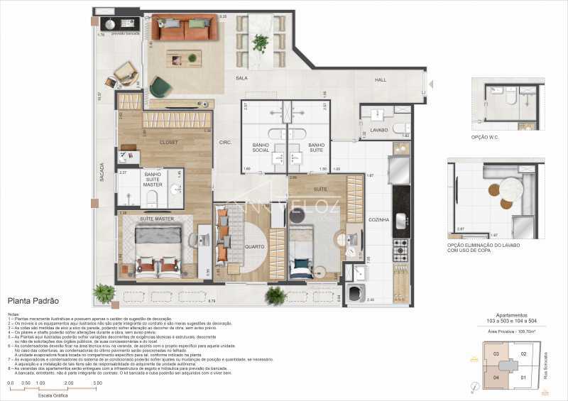 Apartamento à venda com 3 quartos, 109m² - Foto 3