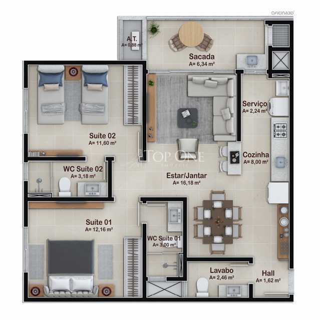 Apartamento à venda com 2 quartos, 141 - Foto 7