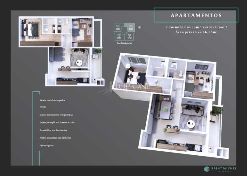 Apartamento à venda com 2 quartos, 66m² - Foto 2