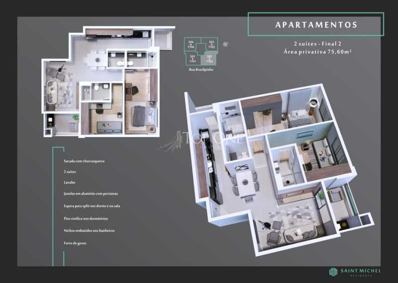 Apartamento à venda com 2 quartos, 75m² - Foto 2