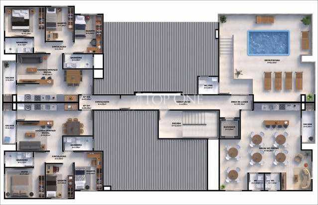 Apartamento à venda com 2 quartos, 59m² - Foto 6