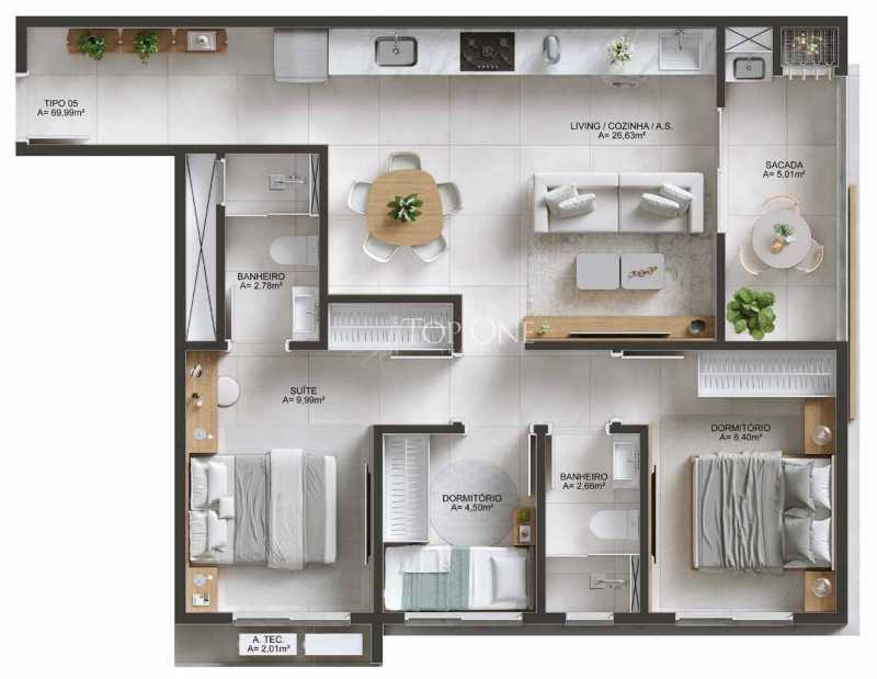 Apartamento, 3 quartos, 70 m² - Foto 22