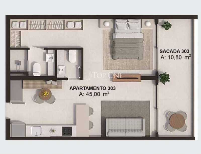 Apartamento à venda com 1 quarto, 45m² - Foto 5